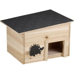 Wooden Hedgehog Hostel Garden Nature Winter Box with Roof Nature Protection Predator Safe Indoor Outdoor All Seasons