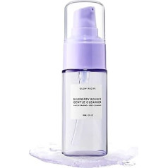 Glow Recipe Blueberry Bounce Gentle Foaming Cleanser Mini - Gel-to-Foam Hydrating + Exfoliating Face Wash with Hyaluronic Acid + Blueberry Extract - Sulphate + Paraben Free (30 ml / 1 fl oz)