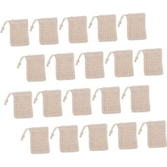 minkissy Pack of 20 Soap Saver Bags, Cleaning Foam Net, Exfoliating Mesh, Soap Foam Bag, Linen Curtain, Linen Cloths, Exfoliating Nets, Soap Net Bag, Cotton Bed Linen