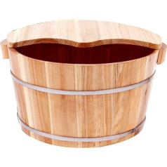 Foot Soaks Natural Wood Foot Bathing Bin, Wooden Barrels, Pedicure Basin, Foot Bath Barrel, Foot Bath, Laundry with Lid, Massage Beads, Pedicure Barrel, High Ambition, Hopeful