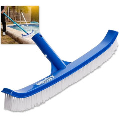HECHT Pool Brush, Optional with Telescopic Pole - Pool Accessories - Pool Cleaning - Water Care - Complete Accessory Set - For Swimming Pool, Paddling Pool, Hot Tub (Model 2 + Telescopic Pole)