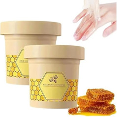 Honey Milk Wax Hand Mask, Hand Exfoliating Mask for Moisturizing Hands, Hand Wax of Milk and Honey, Moisturizing Hand Masks, Moisturizing Hand (Pack of 2)