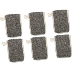 Ipetboom Rufas Soap Bags Made of Black Linen Mesh Soap Saving Bags Mesh Bags Foam Net for Face Cleansing Soap Saver for Soap Take a Bath Mesh Bag Pack of 6
