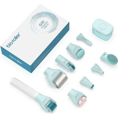 10 in 1 Derma Roller Set, 0.25mm Micro Needle Derma Roller with Microneedle Derma Roller with Facial Beauty Roller, Skin Care Tools, 10 Interchangeable Heads and Storage Box