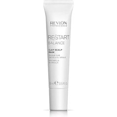 RE/START Balance Clay Scalp Mask, 10 x 15 ml, Mask with Clay for Oily Scalp, Double Effective Skin Care for Deep Pore Cleansing, Care Product Absorbs Sebum
