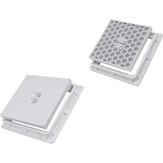Uzman Manhole Cover Inspection Flap Class A15 Walk-In Inspection Shaft Cover (40 x 40 cm) Manhole Cover Channel Cover Garden Floor Drainage Shaft Garden Shaft