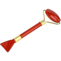 Jade Roller Massage Jade Roller Massage Face Massager, Anti-Wrinkle and Anti-Ageing Tool for Face and Eyes, Natural Jade, Includes Instructions (English language not guaranteed)