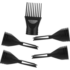Beavorty Hair Dryer Comb Hair Dryer Nozzle Attachment Diffuser Hair Dryer Professional Hair Dryer Cleaner Hair Dryer Nozzle Hair Dryer Hanger Airbrush Hot Brush Hair Styler Plastic Black