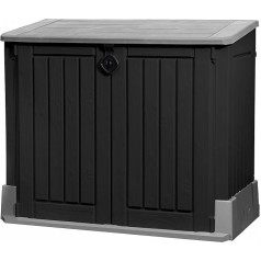 Wheelie Bin / Storage Box with 250 L Capacity 130 x 74 x 110 cm - Garden Tools Rainproof Storage or Understated Wheelie Bin - Lockable