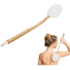 Back Cream Applicator, Bath Lotion Applicator, Oil Cream Applicator, Long Handle, Back Bath Brush, Home, Men, Women, EVA Wood, Long Handle, Shower Body Massager