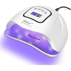 Professional Gel Nail Polish Nail Lamp with Timer with Mini 6W 6 Lights UV LED, USB Portable, for Gel Nails, Auto Sensor, LCD Display for Manicure and Pedicure Nail Art at Home and Salon.