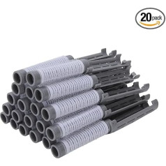 Pack of 20 Hair Perm Rods, Hair Perm Sticks, Fluffy Perm Curlers, Curlers Hairdressing Tool Kit for Salon Barber Home (Grey)