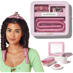 Silk Heatless Curler | 100% Luxury Silk Curler | Sleep Curling Iron Provides Great Bounce Without Effort | No Heat Headband Makes Curls Easy and Effortless (Pink)