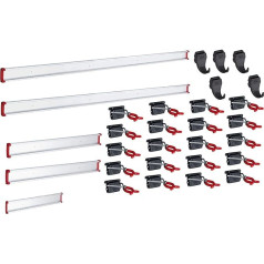 BRUNS Device Holder Set - 20 Device Holders 5 Hooks Guide Rails 2 x 100 cm 2 x 50 cm 30 cm