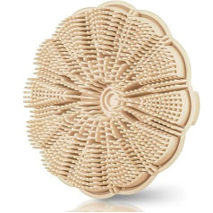 Silicone Body Scrubber Shower Brush Exfoliating Skin Silicone Scrubber Foaming Deep Cleansing Durable Suitable for All Skin (White)