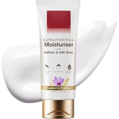 VK Kumkumadi Gold Glow Face Moisturizer with Saffron & 24K Gold|Non-Sticky & Hydrating Face Cream for Glowing Skin|Reduces Pigmentation & Spots|Brightening Essence for Radiant & Youthful Skin-50m