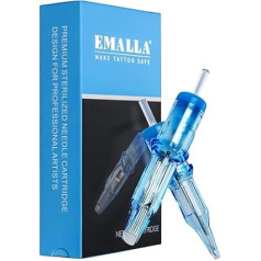 Eliot Tattoo Needles 1007RLL Pack of 20 Tattoo Cartridge Needles RL Needles Round Liner 7RL
