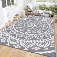 Bsmathom Waterproof Outdoor Rug Reversible Boho Plastic Straw Patio Deck Camping Rug Indoor Outdoor Portable RV Mat Clearance Rug for Outdoor Porch