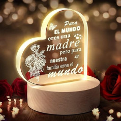 Gift for Mom, Birthday Gift, Gifts for Mum, Acrylic Night Light, Engraved Mother's Day, Mother's Day Gift, Stepmom Gift, White Night Light