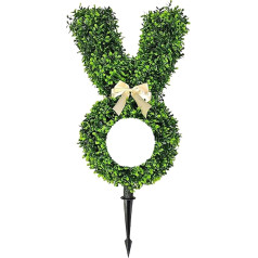 SUIOPPYUW Dekorativer Hasen Erdungsstecker Verleihen Sie Ihrer Garten und Heimdekoration einen Hauch von Eleganz. Erdungsstecker für den Außenbereich aus Kunststoff, Typ+2 55cm, Mit Lichtern