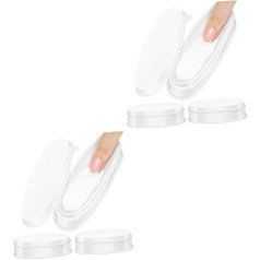 Set of 6 Dipping Powder Box Dipping Powder Tray Dipping Mould Art Supplies Dipping Powder Set Nail Container for Liquid Sequins Case Model White