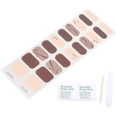 Halbgehärtete Gel Nagelaufkleber/LED Lampe Erforderlich 20 Gel Nagellack Wraps Modisches Gel Nagelkunstaufkleber Für Frauen