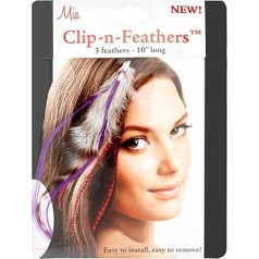 Mia Clip-n-Feathers Hair Feather, Purple, 1 Ounce by MIA