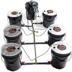 Biggittig Hydroponic System Grow Kit, 7 Buckets, 20 L Hydroponic Propagation System, Indoor Hydroponics Pot, Hydroponic Earthless Plant Growing Systems, for Growing Flowers, Vegetables and Fruit