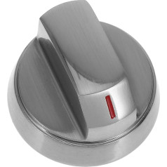 Abaodam Knopf für Gasherd Metall Drehknopf Grillknopf grill zubehör Metallknopf Gasherd Zubehör Drehknopf für die Mikrowelle Backofen-Kochfeldknopf Backofen Herdknopf Zinklegierung Silver