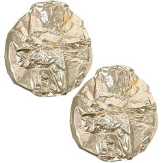 Pack of 2 Aluminium Foil Caps for Perm, for Hair, Thermal Salon Hair Cap, Nourishing, Waterproof, Shower Cap, Long Hair, Hot Head Cap, Deep Conditioning, Rose Gold