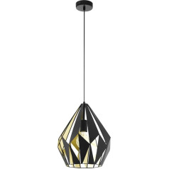 Pendelleuchte Vintage Carlton 1 Ø 31cm dimmbar in Schwarz, Gold