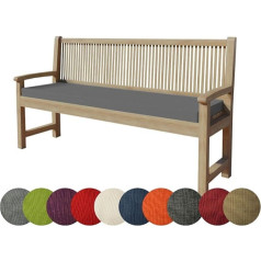 chilly pilley Bench Cushion, Bench Cushion, Cushion Cushion, Zip with Loops, Cushion for Garden Bench, Garden Bench Cushion for Garden Furniture, Seat Cushion & Back Cushion, Outdoor (170 x 50 x 5 cm,