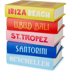 Paradise Book Stack Side Table with Double Secret Compartment Wood 38 x 33 x 27 cm