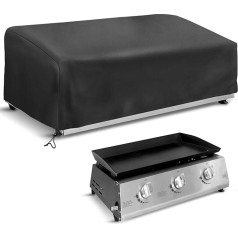 Protective Cover for Plancha, Housse Pour Protective Case for Plancha, Waterproof Polyester Tarpaulin with Elastic Strap, Windproof, UV-Resistant, Tear-Resistant 600D Oxford (77 x 60 x 25 cm)