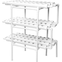 Hydroponic Growing System Vertical Hydroponic Growing Kits Indoor Plants for Plants of Lettuce, Strawberry, Mint, Food Grade Pipe, 108 Holes