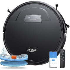 Robot Vacuum Cleaner with Mop Function, 4500Pa Robot Vacuum Cleaner for Easy Cleaning, 3-in-1 Vacuum Cleaner Robot with Remote Control, 180 Minutes Running Time, Ideal for Pet Hair