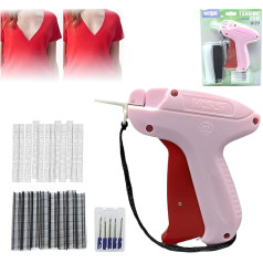 Quick Fixer for Clothes, Mini Quick Repair Garment Sewing Machine, Instant Button Garment Connector, Clothes Labeling Gun, Micro Tagging Stitch Tool for Clothes, (Pink)