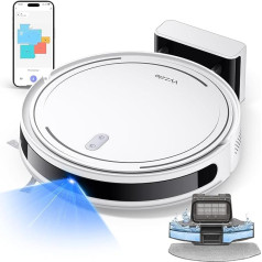 Vyzzle Robot Vacuum Cleaner with Wiping Function, Ultra Thin Robot Vacuum Cleaner with LDS Navigation, 5000Pa Vacuum Cleaner Robot D10, App/Alexa, Ideal for Pet Hair, Carpet, Hard Floor