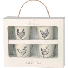 Vintage Hens Egg Cup Pails, Set of 4