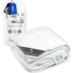Fam Home Duvet 135 x 200 cm Soft Microfibre Washable All Seasons I Duvet Hypoallergenic for Allergy Sufferers I Quilted Quilt