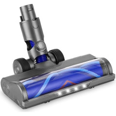 Electric Brush Compatible with Dyson V6 DC59 DC61 DC62 DC74 Vacuum Cleaner Replacement Parts, Hard Floor Attachments for Dyson V6 Vacuum Cleaner with LED Light, Turbo Brush Cleaning Head for Floors
