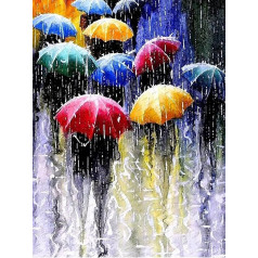 5D Diamond Painting Pictures Full Drill Set Diamond Painting Kits Crystal Rhinestone Arts Umbrella for Adults or Children Beginners Living Room Bedroom Office Wall Entrance Decoration