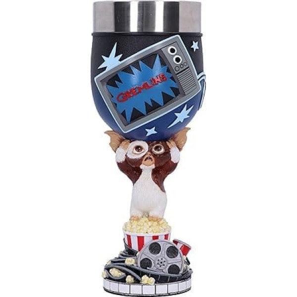 Nemesis Now Gremlins Gizmo Goblet 19.5cm Resin Official Licensed Gremlins Gremlins Gizmo Goblet Removable Stainless Steel Insert Cast From Finest Resin Expertly