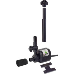 T.I.P. WP 500-10 R 30014 Fountain Pump - Water Feature Pump (500 l/h Flow Rate, 0.8 m Delivery Height, Max. 1 m Immersion Depth, 6 Watt, Intake Filter, for Indoor and Outdoor Use, Includes Volcano
