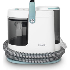 H.Koenig TWT99 Fabric Hot Water Steam Cleaner 1700W Shampoo Double Tank 1600ml and 1250ml Carpet Cleaner Carpet Upholstery Glass Car