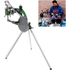 Leather Sewing Machine, Hand Shoe Repair Machines, Heavy Duty Metal Hand Cobbler Shoes, Sewing, Repair, Touch Up with Double Cotton Nylon Canvas for Bags, Tents,