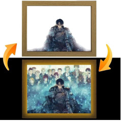 FunLake Japanese Anime LED Art - Ackerman Edition, USB Powered, 3 Lighting Modes, Illuminated with Wings of Freedom (Ackerman)