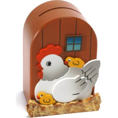 Weizenkorn Cuboid Chicken Money Box with Chick