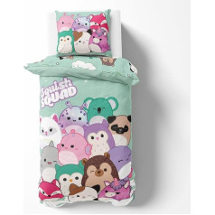 Squishmallows Bed Linen 135 x 200 cm 80 x 80 cm Cotton · Children's Bed Linen Teenager Bedding · Cuddly Toys Trend with Koala, Unicorn, Fox etc. · 2 Pieces