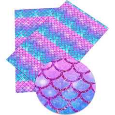 Yurosiay Fabric Mermaid Scales 50 x 145 cm Colourful Fish Scales Fabric Polyester Cotton Fabric with Scale Pattern Fabric Dragon Scales Fabric Scales Fabric Scales for DIY Sewing Skirt Home Decoration
